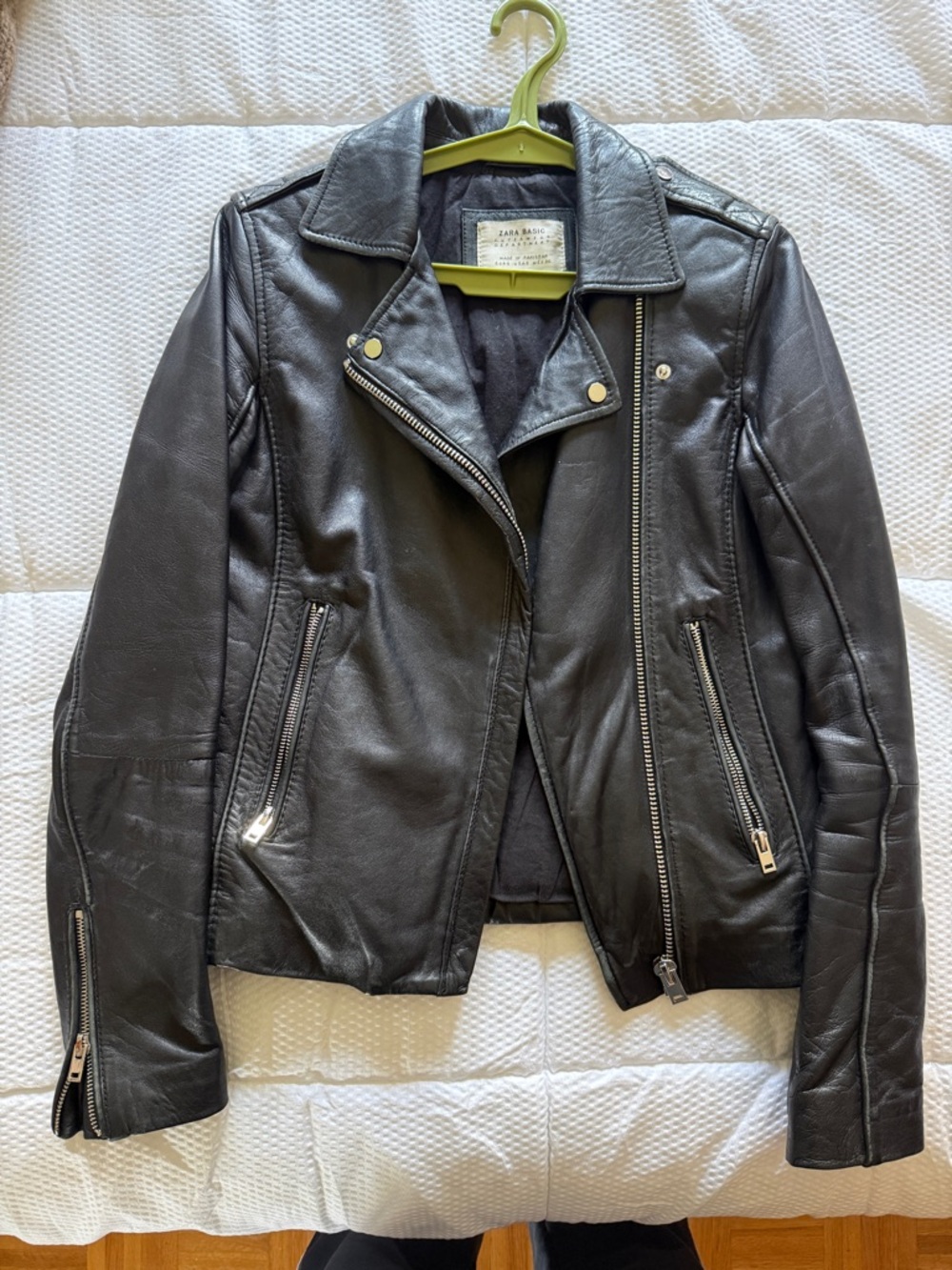 Zara Black Moto Leather Jacket